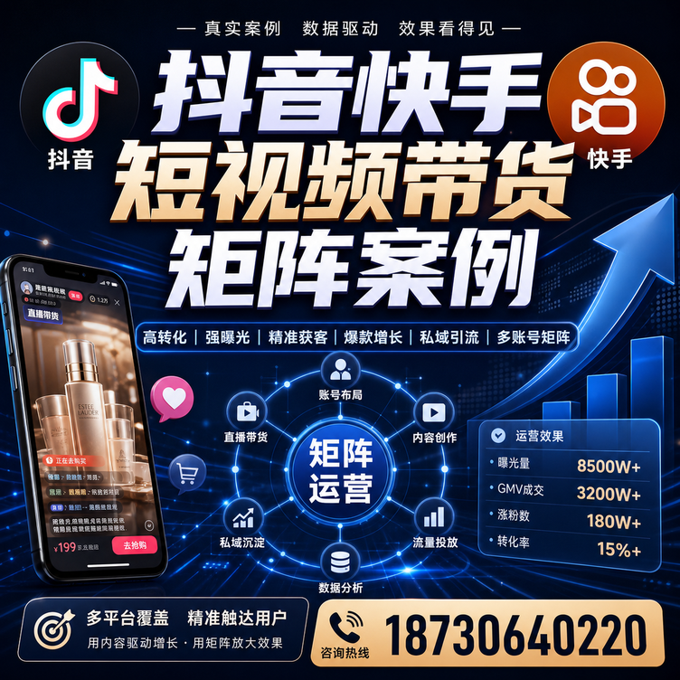 天水短视频带货团队多平台矩阵自动分发案例